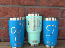 Load image into Gallery viewer, Pre-Coated YETI with laser engraved monogram or image