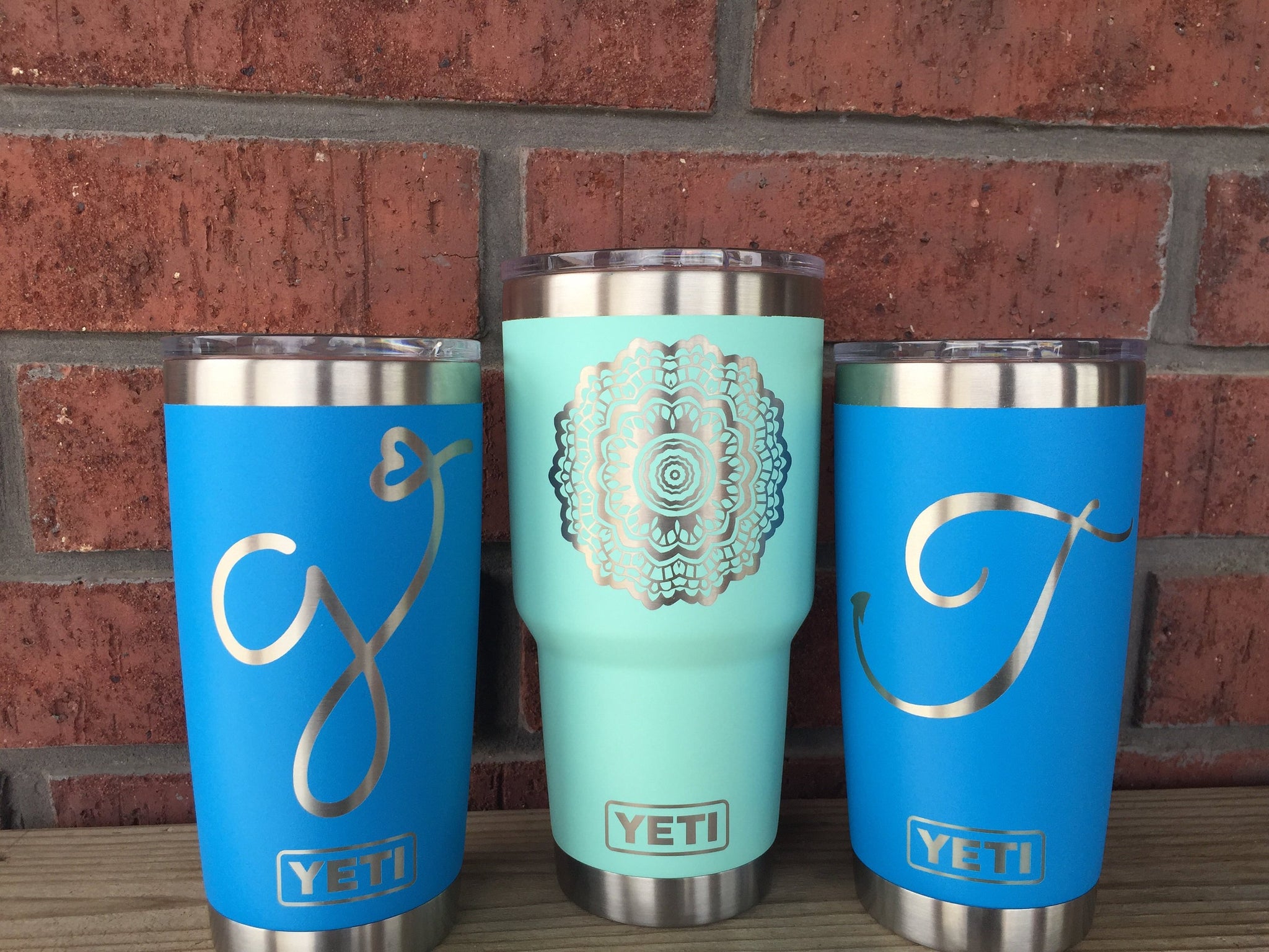 Pre-Coated YETI with laser engraved monogram or image – Cavella Design