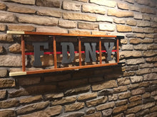Load image into Gallery viewer, Wooden Ladder with laser cut letters and thin red line