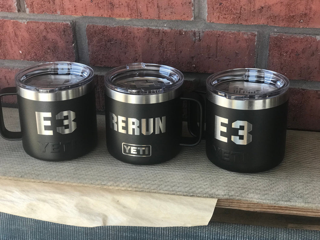 Pre-Coated YETI 14 oz MUG  with laser engraved monogram or image