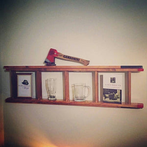 Wood Fire Sevice Ladder replica Shelf.