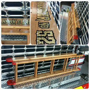 Wood Fire Sevice Ladder replica Shelf.