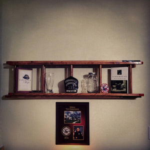 Wood Fire Sevice Ladder replica Shelf.
